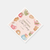 Pastel Speelse Kerst Koek Uitwisseling Feest Servet (Hoek)