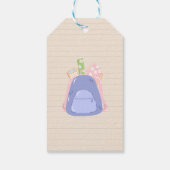Pastel Speelse Terug naar School Feest Cadeaulabel (Achterkant)
