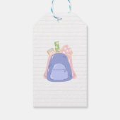 Pastel Speelse Terug Naar School Feestje Cadeaulabel (Achterkant)
