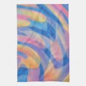 Pastel Spills Artsy Abstract Kitchen Towel Theedoek (Verticaal)