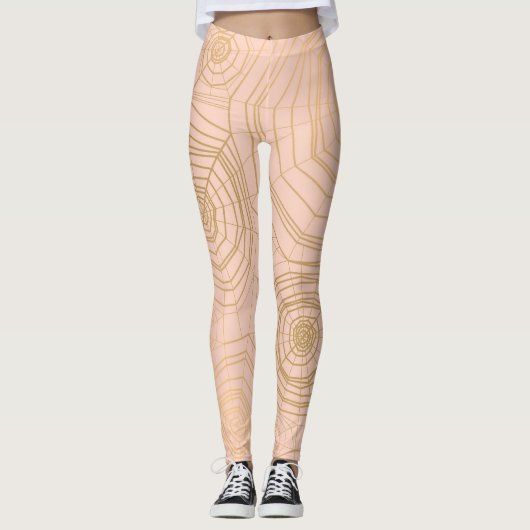 Pastel spinnenweb: Halloweenpatroon. Leggings (Voorkant)