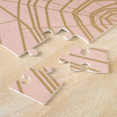 Pastel spinnenweb: Halloweenpatroon. Legpuzzel (Zijkant)