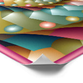 Pastel spiraal fractal ontwerp poster (Hoek)