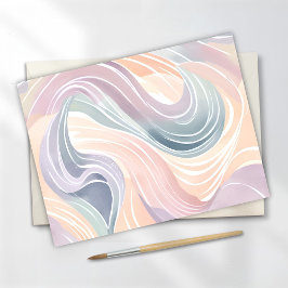 Pastel Spiraalpatroon | Waterverf Licht Kleurrijk Briefkaart