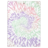 Pastel Spiral Shibori Floral Tie Dye Hippie Retro Klembord (Achterkant)
