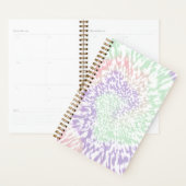 Pastel Spiral Shibori Floral Tie Dye Hippie Retro Planner (Display)