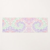Pastel Spiral Shibori Floral Tie Dye Hippie Retro Yogamat (Voorkant (horizontaal))