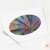 Pastel Spiral Swirl Tie Dye Ovale Sticker (Envelop)