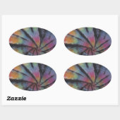 Pastel Spiral Swirl Tie Dye Ovale Sticker (Vel)