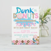 Pastel Splash Pool Dunk n Donut Party Birthday Kaart (Staand voorkant)