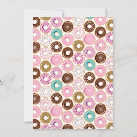 Pastel Splash Pool Dunk n Donut Party Birthday Kaart (Achterkant)