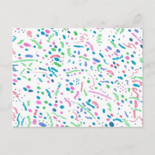 Pastel Splatter Confetti Print Briefkaart (Voorkant)