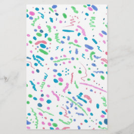 Pastel Splatter Confetti Print Briefpapier