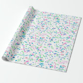 Pastel Splatter Confetti Print Cadeaupapier (Uitgerold)