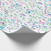 Pastel Splatter Confetti Print Cadeaupapier (Hoek)