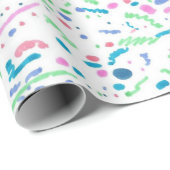Pastel Splatter Confetti Print Cadeaupapier (Rol Hoek)