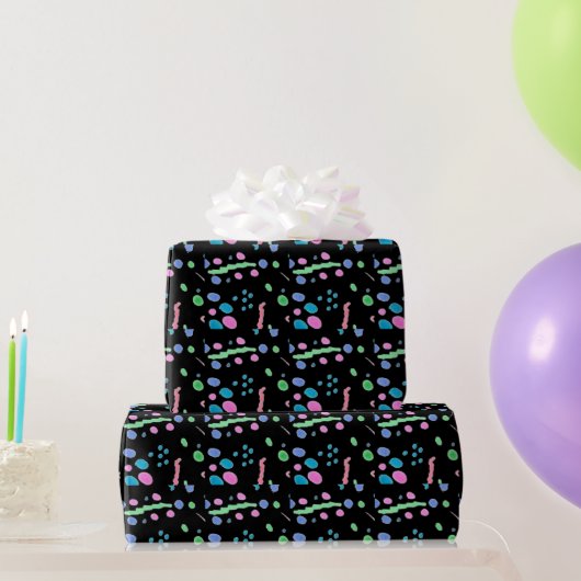 Pastel Splatter Confetti Print Cadeaupapier (Feestgeschenken)