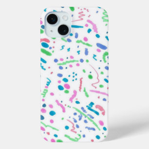 Pastel Splatter Confetti Print iPhone 15 Mini Hoesje