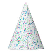 Pastel Splatter Confetti Print Feesthoedjes (Achterkant)