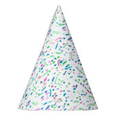 Pastel Splatter Confetti Print Feesthoedjes (Links)