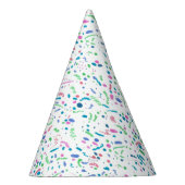 Pastel Splatter Confetti Print Feesthoedjes (Rechts)