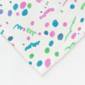 Pastel Splatter Confetti Print Fleece Deken (Hoek)