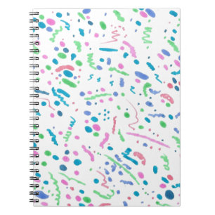 Pastel Splatter Confetti Print Notitieboek
