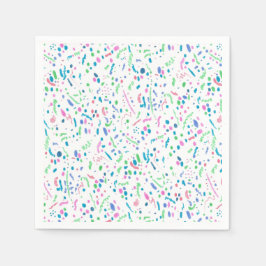 Pastel Splatter Confetti Print Servetten