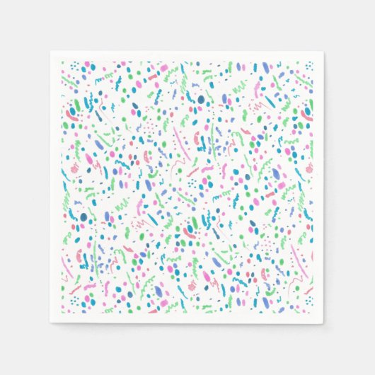 Pastel Splatter Confetti Print Servetten (Voorkant)