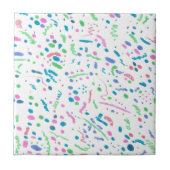 Pastel Splatter Confetti Print Tegeltje (Voorkant)
