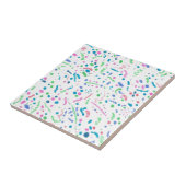 Pastel Splatter Confetti Print Tegeltje (Zijkant)