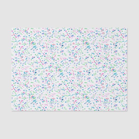 Pastel Splatter Confetti Print Tissuepapier (Voorkant)