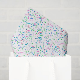 Pastel Splatter Confetti Print Tissuepapier