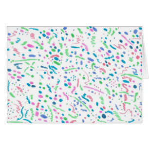 Pastel Splatter Confetti Print Wenskaart