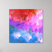 "Pastel Splatter" Kleurrijke Abstracte Kunst Canvas Afdruk (Voorkant)