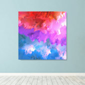 "Pastel Splatter" Kleurrijke Abstracte Kunst Canvas Afdruk (Insitu (Houten vloer))