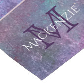 Pastel Splatter | Roze Paars Blauw Groen Monogram Korte Tafelloper (Hoek)