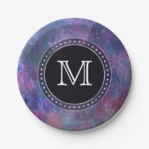 Pastel Splatter | Roze Paars Blauw Groen Monogram
