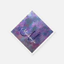 Pastel Splatter | Roze Paars Blauw Groen Monogram