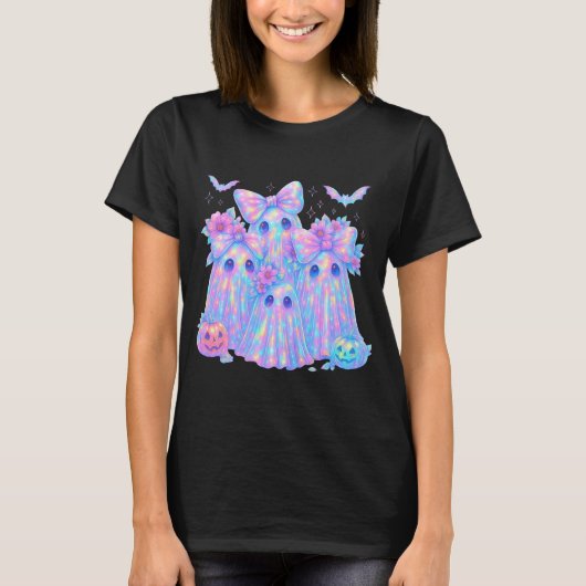 Pastel spookfamilie t-shirt (Voorkant)