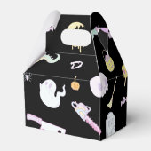 Pastel Spooky Ghost & Gang Black Halloween Bedankdoosjes (Achterkant)