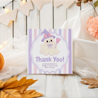 Pastel Spooky One Schattige Geest Bedankt Label