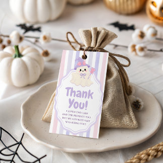 Pastel Spooky One Schattige Geest Bedankt Label Cadeaulabel