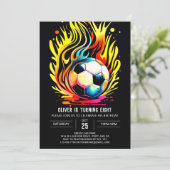 Pastel Sport Waterverf Voetbal Verjaardag Kaart (Staand voorkant)