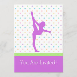 Pastel Spots Gymnastiek in Lavender Kaart