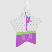 Pastel Spots Gymnastiek in Lavender Ornament (voorkant)