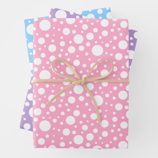 Pastel Spots Wrapping Paper Sheet Set (In situ)