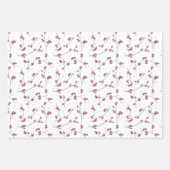 Pastel spring blauw en roze tartan en Sakura Inpakpapier Vel (Voorkant 3)