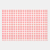 Pastel spring blauw en roze tartan en Sakura Inpakpapier Vel (Voorkant 2)