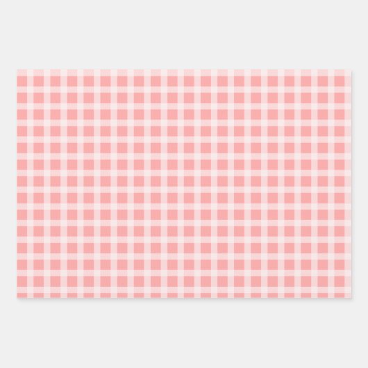 Pastel spring blauw en roze tartan en Sakura Inpakpapier Vel (Voorkant 2)